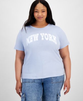 Rebellious One - Trendy Plus Size New York Graphic T-Shirt