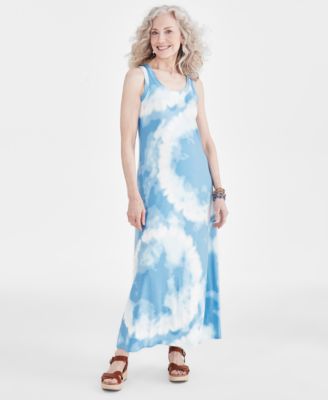 Style & Co - Women's Alana Tie-Dye Knit Maxi Dress
