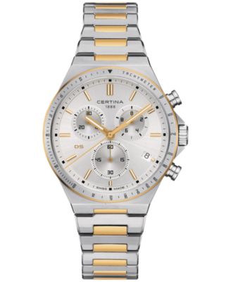 Certina - Men's Swiss Chronograph DS-7 Two-Tone Stainless Steel Bracelet Watch 41mm