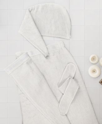 Lavender and Sage - 3-Pc. Cotton Drying Bath Wrap Set