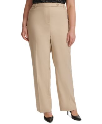 Calvin Klein - Plus Size High-Rise Modern-Fit Pants