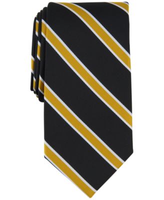 Tayion Collection - Mens Black Stripe Tie