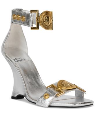 Jeffrey Campbell - Leonite Emblem-Emblellished Wedge Sandals