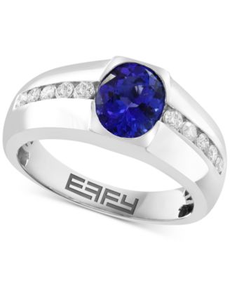 EFFY Collection - Oval Tanzanite & Diamond Ring in 14K White Gold