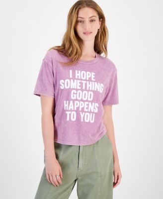 Rebellious One - Juniors' Crewneck Graphic-Print Short-Sleeve T-Shirt