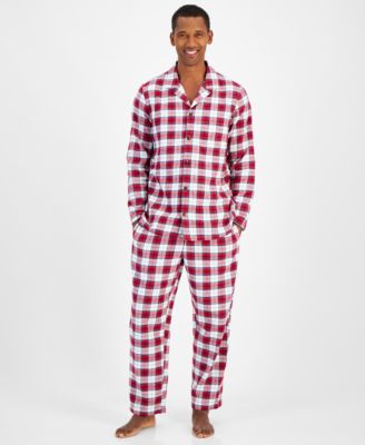 Club Room - Men's 2-Pc. Sato Plaid Flannel Pajama Set