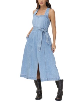 Frye - Women's Chambray Cross-Back Midi Dress