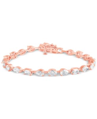 Badgley Mischka - Lab Grown Diamond Multi-Cut Tennis Bracelet (9 ct. t.w.) in 14k White Gold