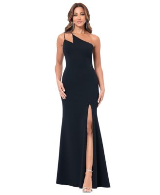 XSCAPE - Women's Asymmetric One-Shoulder Slit Gown