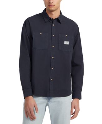 GUESS JEANS - Men's Regular-Fit Solid Button-Down Shirt