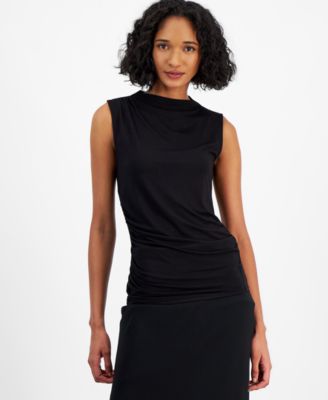 Bar III - Women's Crewneck Sleeveless Blouse