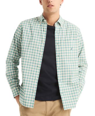 Nautica - Men's Classic-Fit Stretch Button-Down Check Shirt