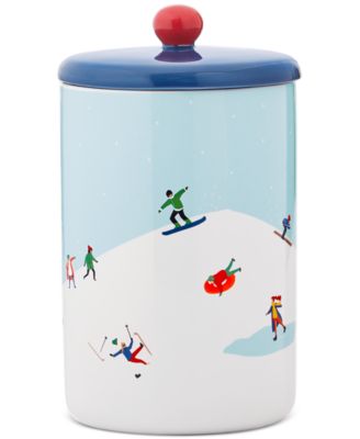 The Cellar - Skiing Graphic Stoneware Treat Jar