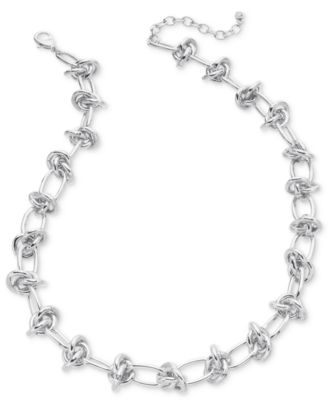 On 34th - Clustered Link Collar Necklace, 17" + 2" extender