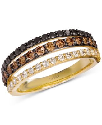 Le Vian - Diamond Multicolor Three Row Statement Ring (7/8 ct. t.w.) in 14k Gold