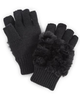 I.N.C. International Concepts - Women's Fingerless Faux-Fur-Trim Gloves