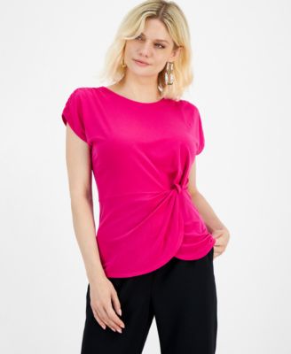 I.N.C. International Concepts - Petite Gathered-Waist Top, Created for Macy's