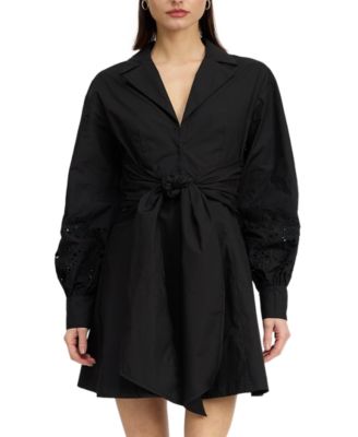 En Saison - Women's Benedetta Cotton Tie-Waist Shirtdress