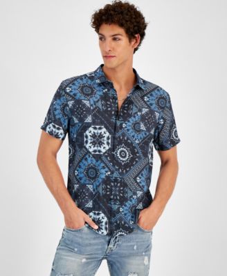 GUESS - Men's Printed Short-Sleeve Shirt