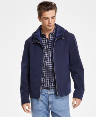 Michael Kors - Men's Mixed-Media Full Zip Jacket