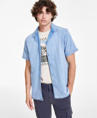Sun + Stone - Men's Clean Wash Short Sleeve Button-Front Shirt
