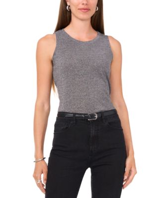 Vince Camuto - Women's Metallic-Threaded Sleeveless Top