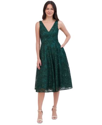 Eliza J - Women's Sequin Soutache Sleeveless A-Line Dress