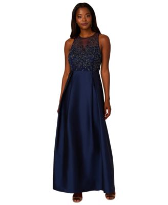 Adrianna Papell - Women's Beaded Taffeta Ball Gown