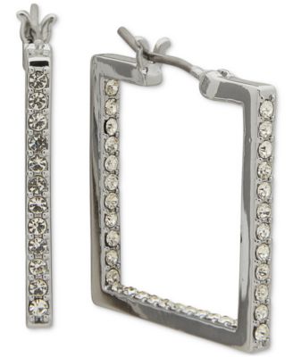 KARL LAGERFELD PARIS - Pav&eacute; Square Hoop Earrings