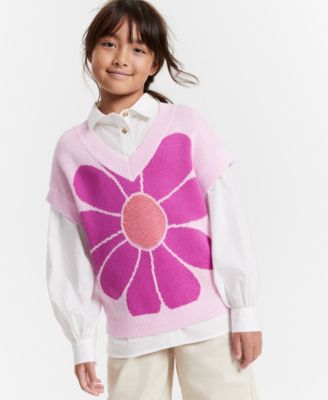 Epic Threads - Little & Big Girls Flower Sweater Vest
