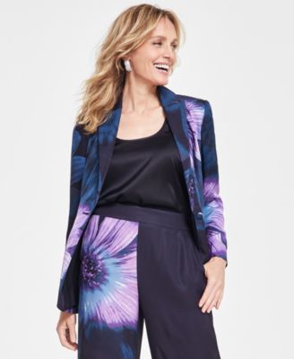 I.N.C. International Concepts - Women's Printed One-Button Blazer