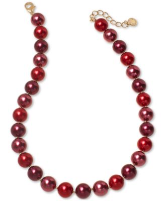 Charter Club - Gold-Tone Beaded Collar Necklace, 16" + 2" extender