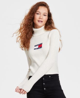 Tommy Jeans - Women's Logo Flag Turtleneck Sweater