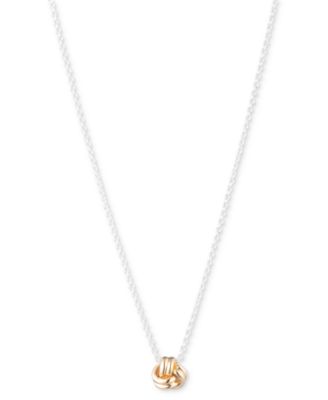 Lauren Ralph Lauren - Two-Tone Knot Pendant Necklace, 16" + 3" extender
