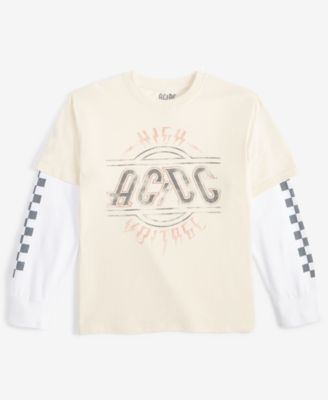 Grayson Threads Kids, The Label - Big Boys Layered-Look AC/DC Graphic T-Shirt