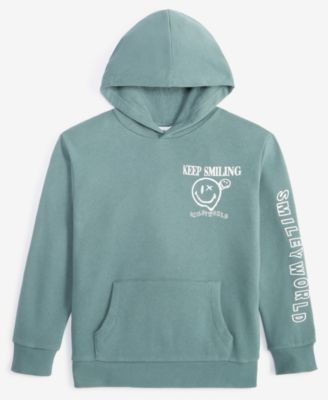 Grayson Threads Kids, The Label - Big Boys Smiley World Graphic Hoodie