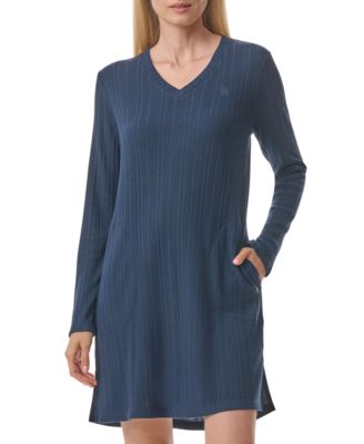 Tommy Hilfiger - Women's Ribbed Long-Sleeve Sleepshirt