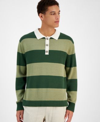 Sun + Stone - Men's Stripe Polo Sweater, Created for Macy's