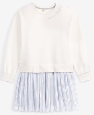 Epic Threads - Little & Big Girls Pleated Sweatshirt Dress