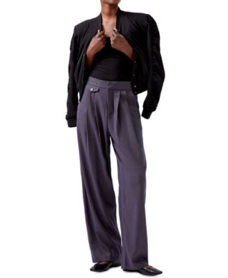 French Connection - Women's Carmine High-Rise Flannel Pants
