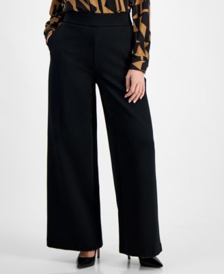 I.N.C. International Concepts - Petite High-Rise Wide-Leg Ponte Pants, Created for Macy's
