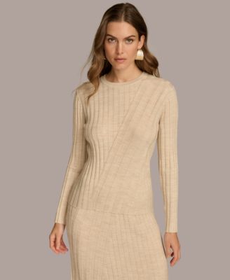 Donna Karan New York - Women's Rib Knit Wool Sweater