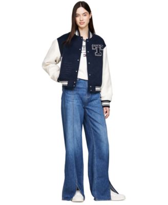 Tommy Jeans - Women's Snap-Front Letterman Jacket
