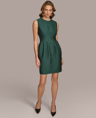 Donna Karan New York - Women's Jewel-Neck Metallic Jacquard Dress