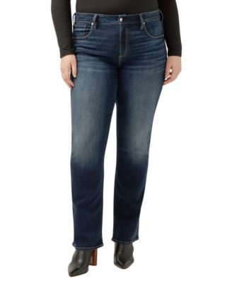 Silver Jeans Co. - Plus Size Avery High-Rise Curvy-Fit Slim Bootcut Jeans