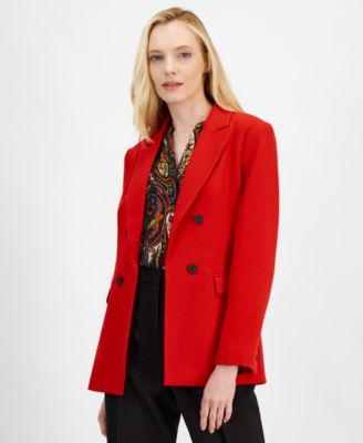 T Tahari - Women's Faux-Double-Breasted Blazer