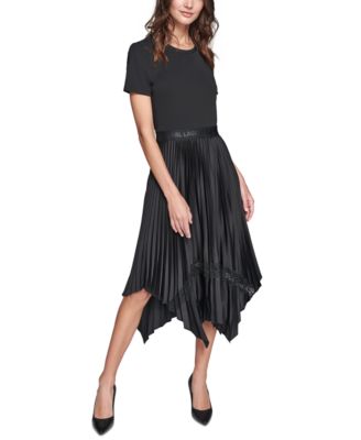 KARL LAGERFELD PARIS - Women's Pleated A-Line Dress