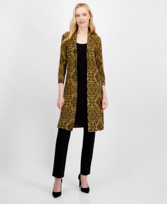 Connected - Women's Printed Jacket Sheath Dress