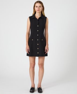 French Connection - Women's Azra Sleeveless Twill Fit & Flare Mini Dress