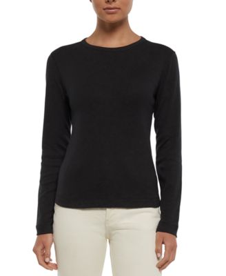 Three Dots - Women's Long-Sleeve Crewneck T-Shirt
